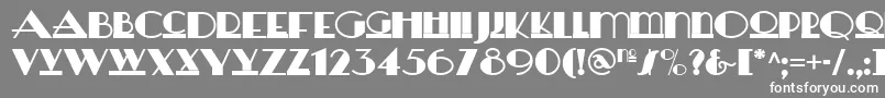 フォントHeraldsquarenf – 灰色の背景に白い文字