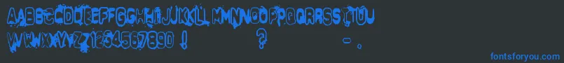 Delta Font – Blue Fonts on Black Background