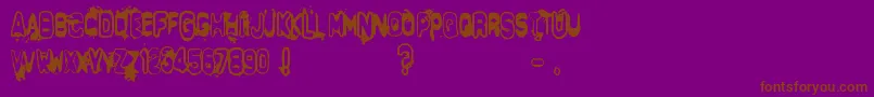 Delta Font – Brown Fonts on Purple Background