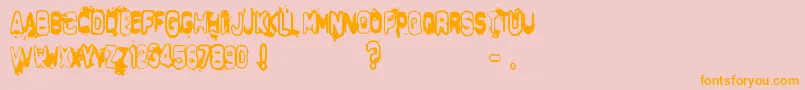 Delta Font – Orange Fonts on Pink Background