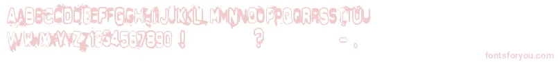 Delta Font – Pink Fonts on White Background