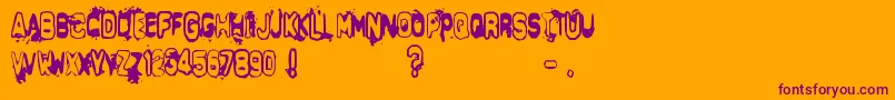 Delta Font – Purple Fonts on Orange Background