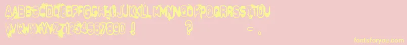 Delta Font – Yellow Fonts on Pink Background
