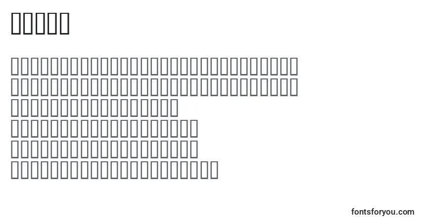 Schriftart Combn – Alphabet, Zahlen, spezielle Symbole