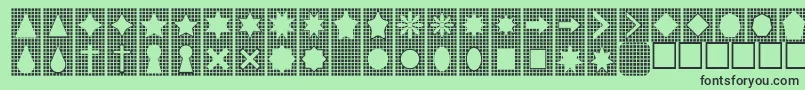Gridsnthings Font – Black Fonts on Green Background