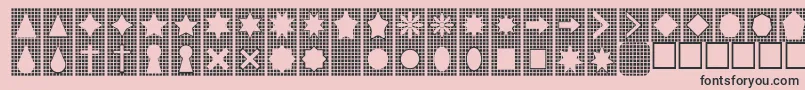 Gridsnthings Font – Black Fonts on Pink Background