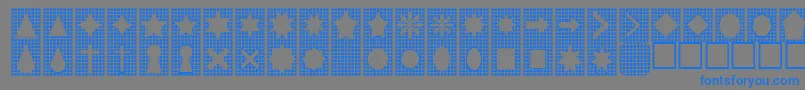 Gridsnthings Font – Blue Fonts on Gray Background