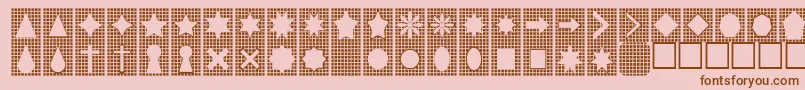 Gridsnthings Font – Brown Fonts on Pink Background