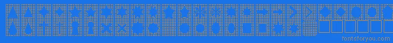 Gridsnthings Font – Gray Fonts on Blue Background