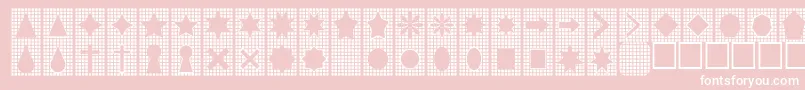 Gridsnthings-Schriftart – Weiße Schriften auf rosa Hintergrund