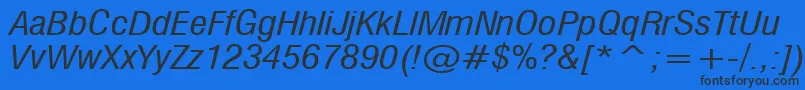 Шрифт MilfI – чёрные шрифты на синем фоне