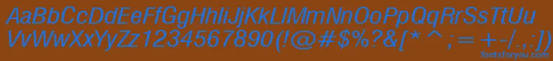 MilfI Font – Blue Fonts on Brown Background