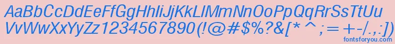 フォントMilfI – ピンクの背景に青い文字