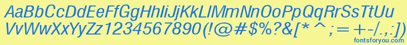 MilfI Font – Blue Fonts on Yellow Background