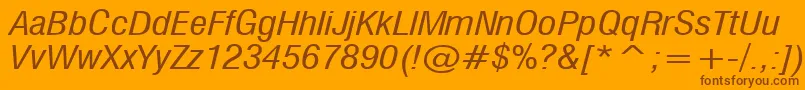 MilfI Font – Brown Fonts on Orange Background