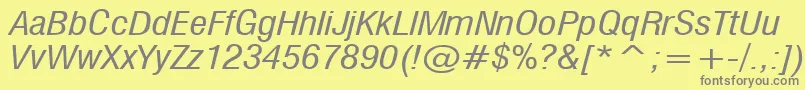 MilfI Font – Gray Fonts on Yellow Background