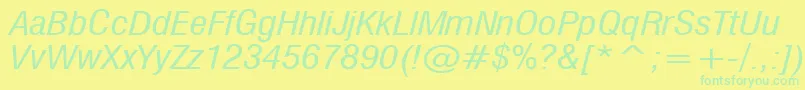 MilfI Font – Green Fonts on Yellow Background