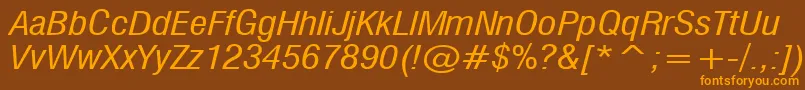 MilfI Font – Orange Fonts on Brown Background