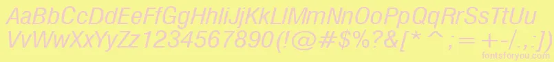 MilfI Font – Pink Fonts on Yellow Background