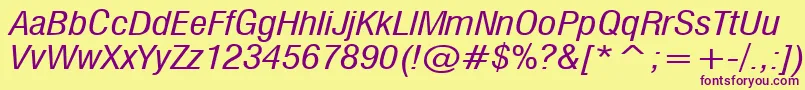 MilfI Font – Purple Fonts on Yellow Background