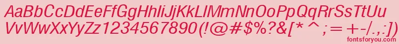 MilfI-Schriftart – Rote Schriften auf rosa Hintergrund