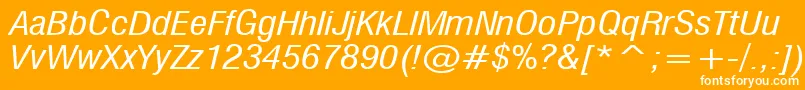 フォントMilfI – オレンジの背景に白い文字