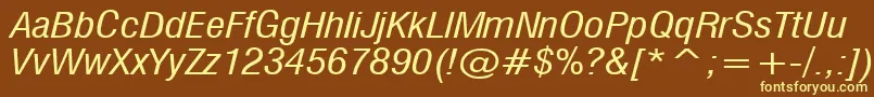 MilfI Font – Yellow Fonts on Brown Background