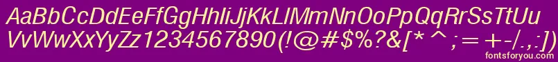 MilfI Font – Yellow Fonts on Purple Background