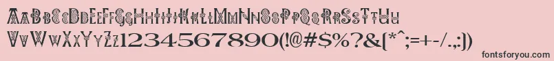 PeesCelticPlain Font – Black Fonts on Pink Background