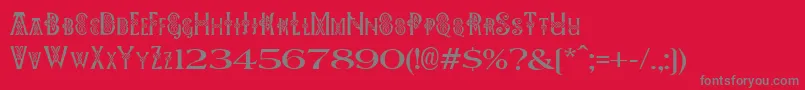 PeesCelticPlain Font – Gray Fonts on Red Background