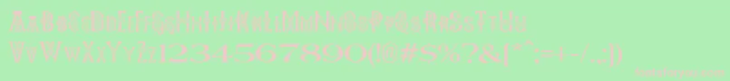 フォントPeesCelticPlain – 緑の背景にピンクのフォント