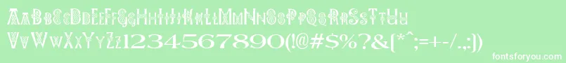 PeesCelticPlain Font – White Fonts on Green Background