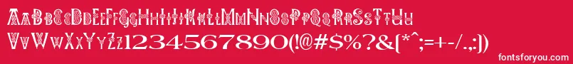 PeesCelticPlain Font – White Fonts on Red Background