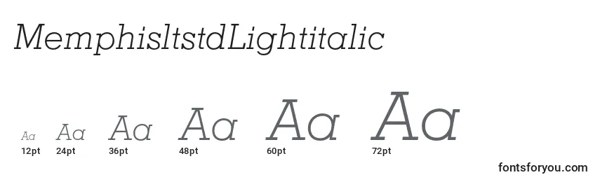 MemphisltstdLightitalic Font Sizes
