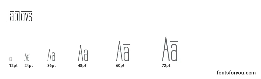 Größen der Schriftart Labtovs