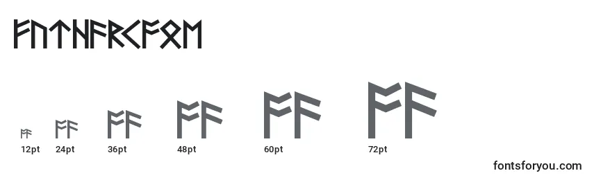 Размеры шрифта FutharkAoe