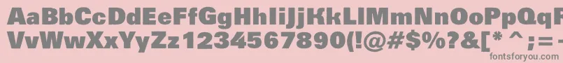 AGroticroghxblack Font – Gray Fonts on Pink Background