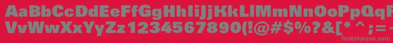 AGroticroghxblack Font – Gray Fonts on Red Background