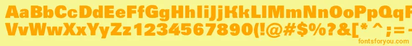 AGroticroghxblack Font – Orange Fonts on Yellow Background