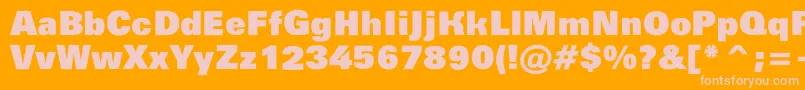 AGroticroghxblack Font – Pink Fonts on Orange Background