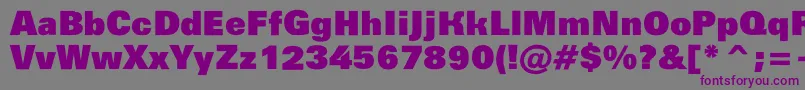 AGroticroghxblack Font – Purple Fonts on Gray Background