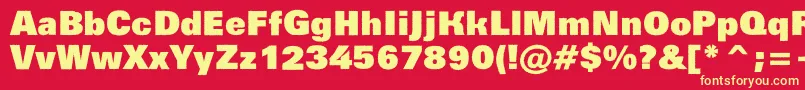 AGroticroghxblack Font – Yellow Fonts on Red Background