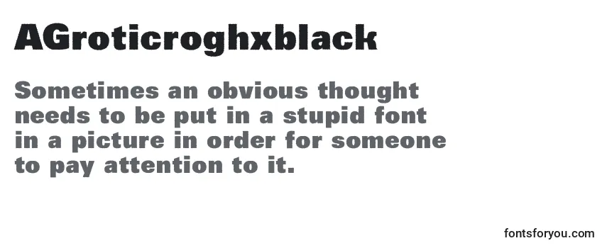 AGroticroghxblack Font