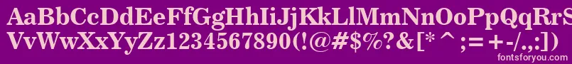 News706BoldBt Font – Pink Fonts on Purple Background