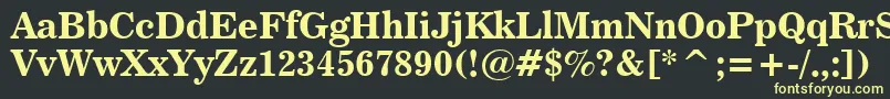 News706BoldBtフォントについての詳細 フォントNews706BoldBt – 黒い背景に黄色の文字