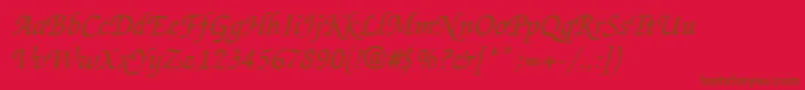 Zapfchanceryctt Font – Brown Fonts on Red Background