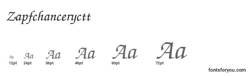 Размеры шрифта Zapfchanceryctt