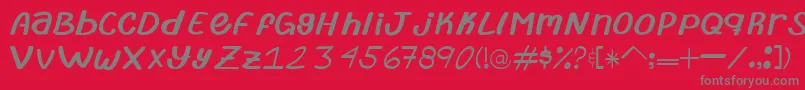 TypeAbril Font – Gray Fonts on Red Background