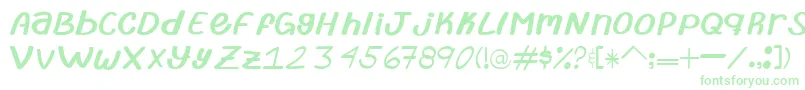 TypeAbril Font – Green Fonts on White Background