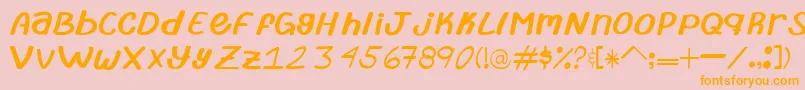 TypeAbril Font – Orange Fonts on Pink Background